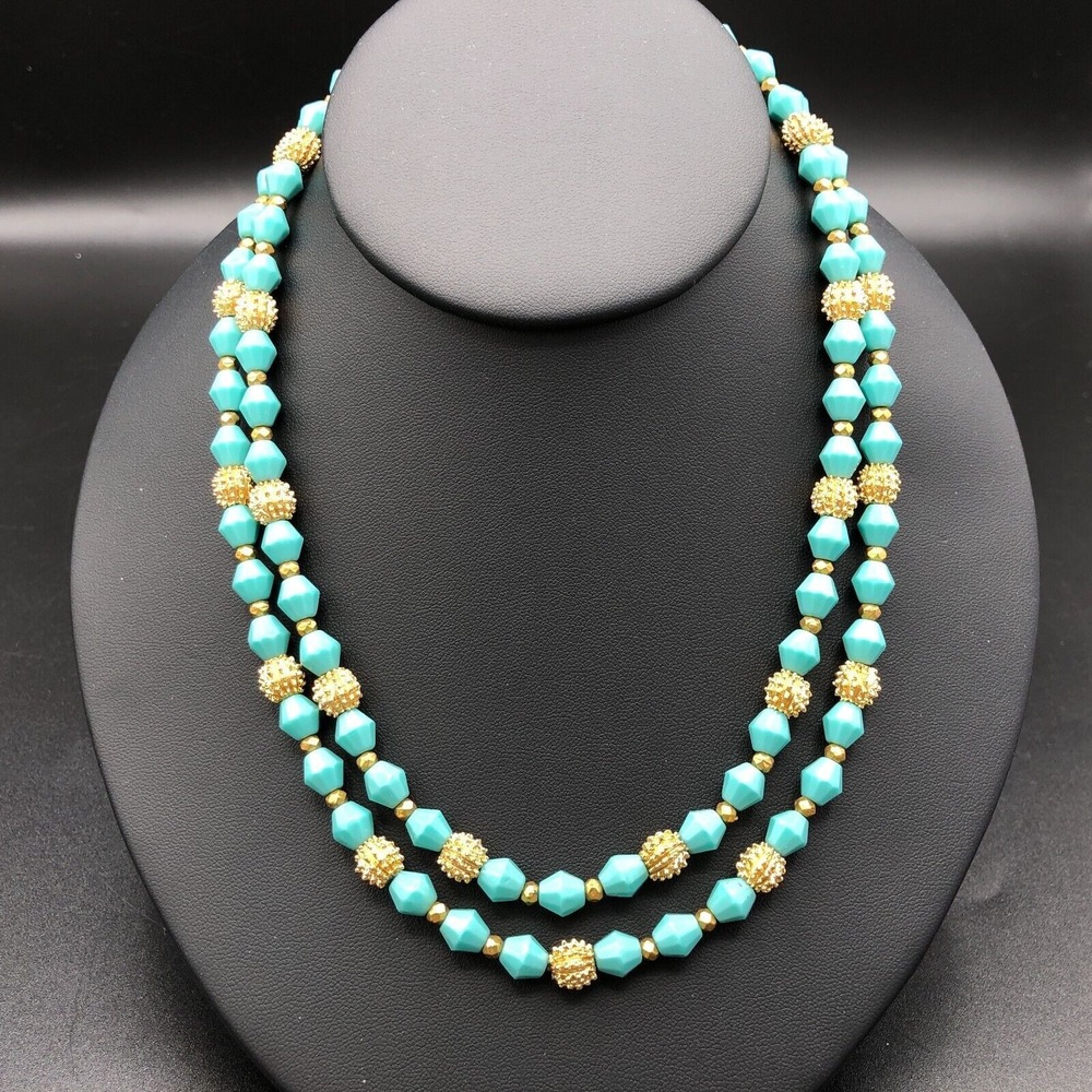 Vintage Trifari Necklace Alfred Philippe‎ ELECTRA Faux Turquoise 1962 MCM Choker